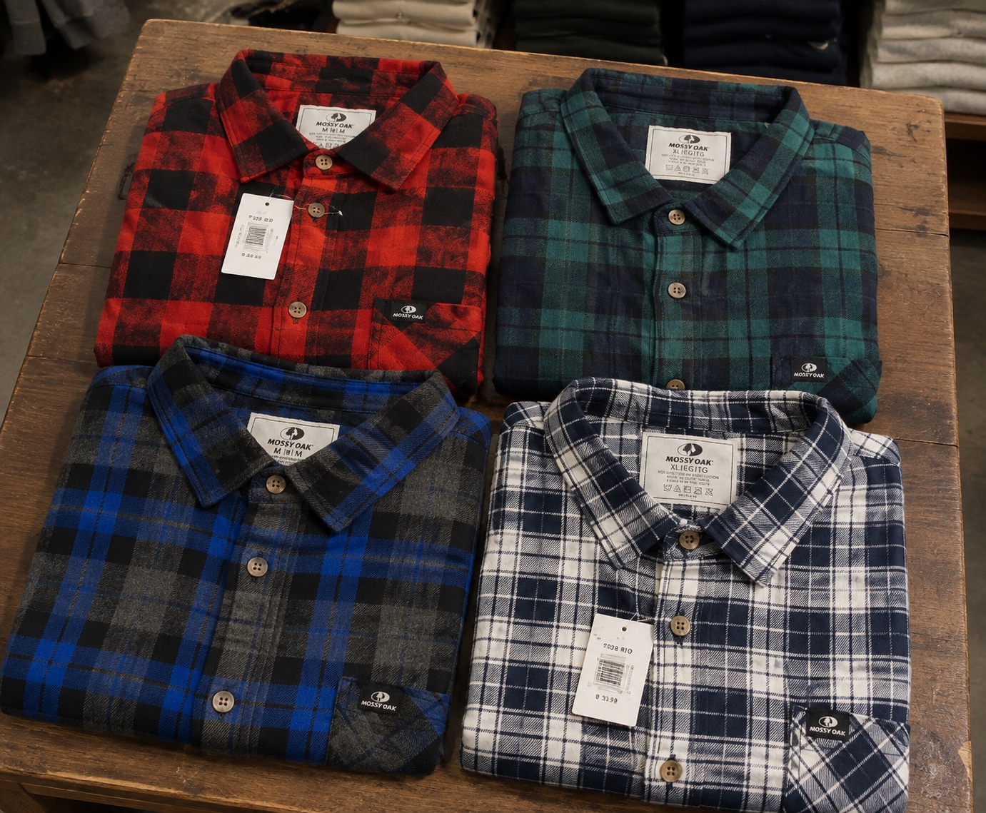 Flannel shirt assortment