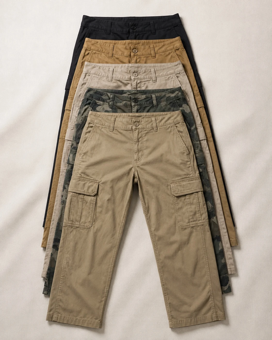 Utility cargo pants assortment